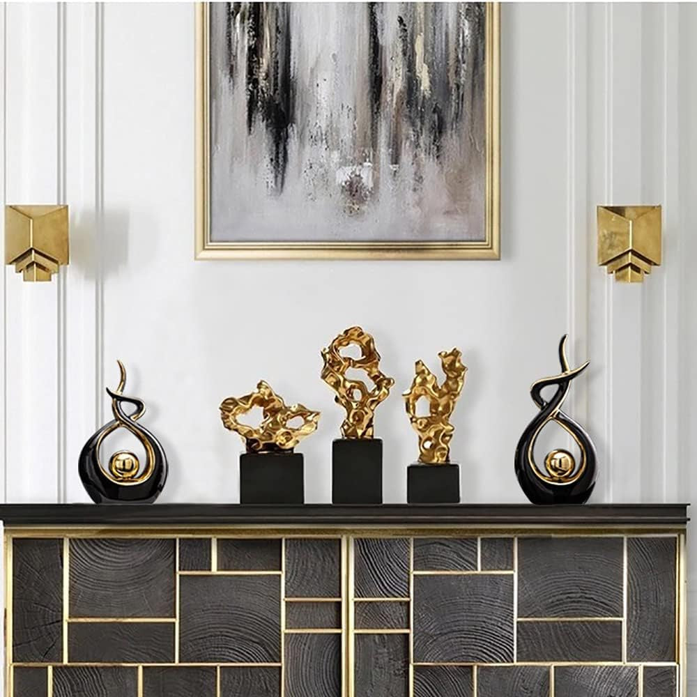 Stunning Modern Abstract Ceramic Art Statue - Perfect Table Centerpiece for Your Home and Office Decor