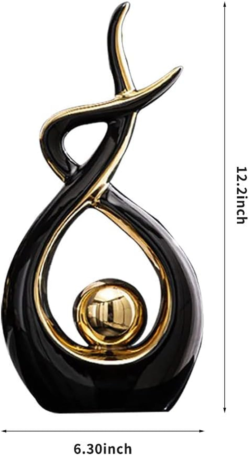 Stunning Modern Abstract Ceramic Art Statue - Perfect Table Centerpiece for Your Home and Office Decor